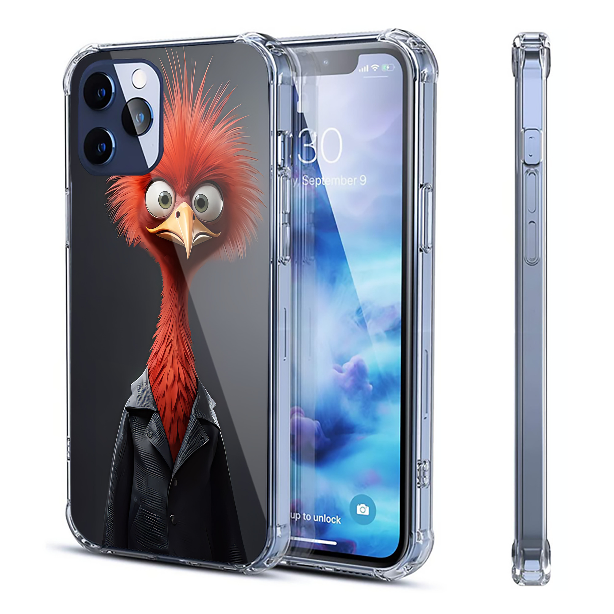 （画像用） Angry Birds アングリーバード 【iPhone 12シリーズ対応】透明スマホケース（クリアソフトケース）